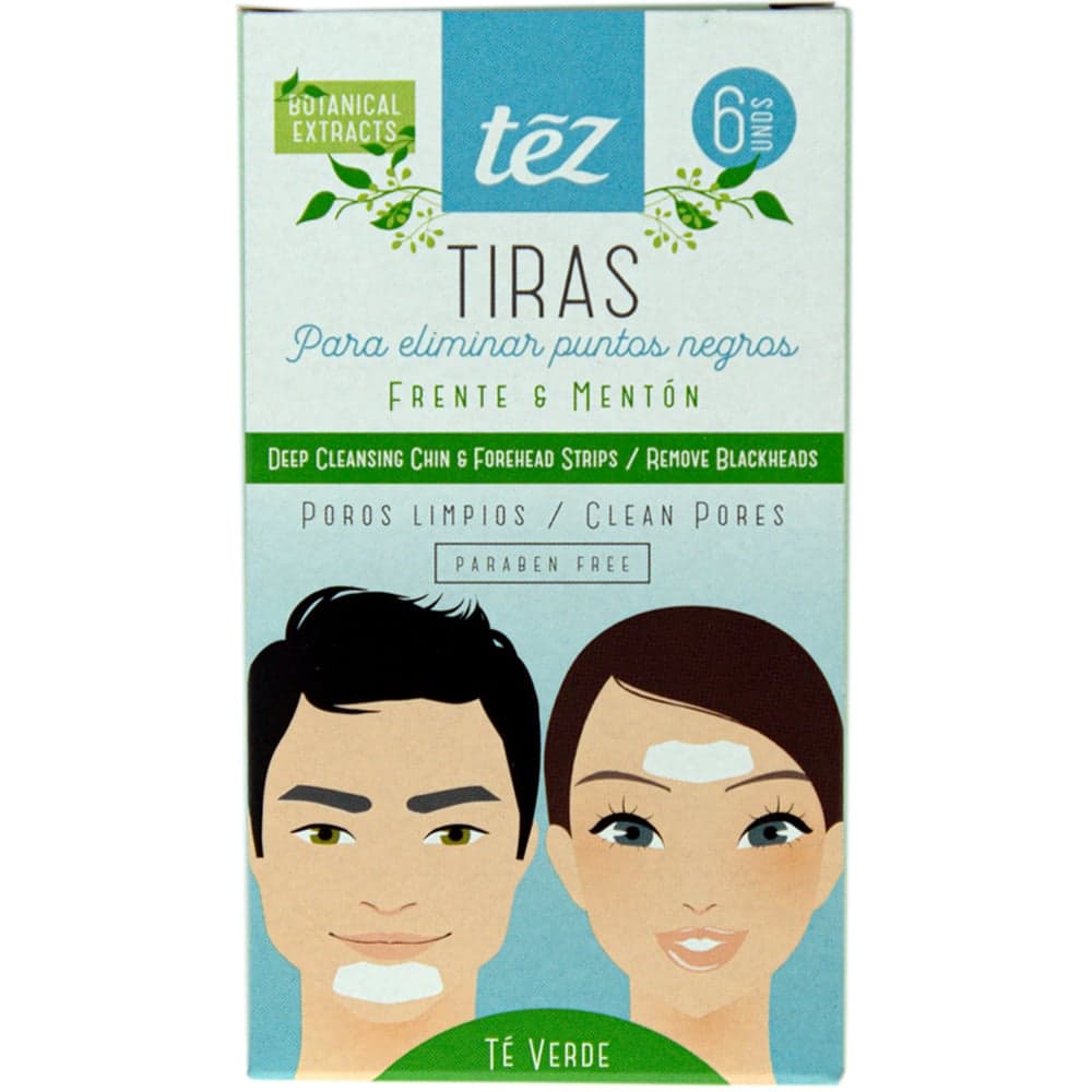 Tiras para Puntos Negros de Mentón y Frente con Té Verde – Limpieza Facial Profunda | Tez alternate