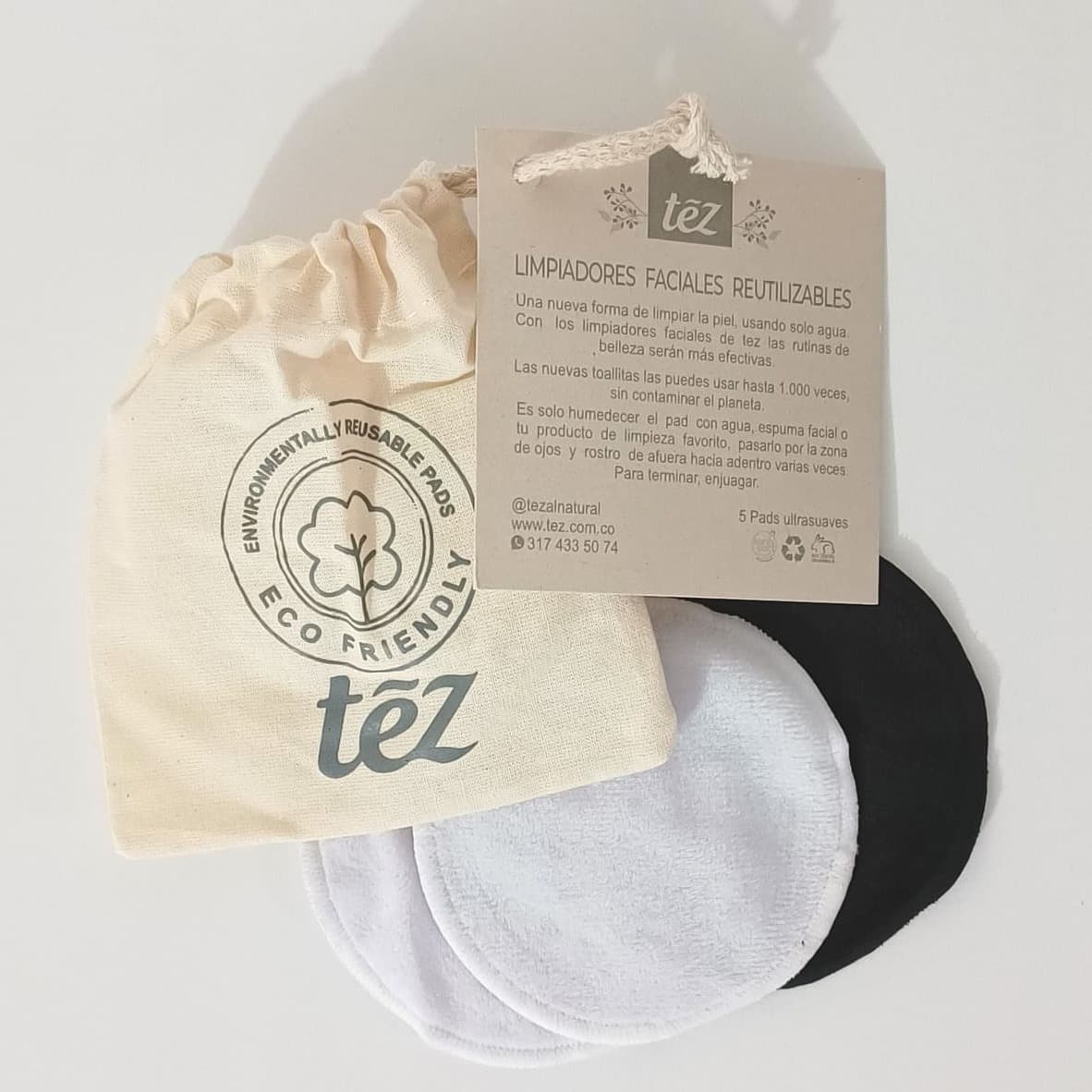 Limpiadores Faciales Reutilizables - Discos Desmaquillantes Ecológicos | Tez