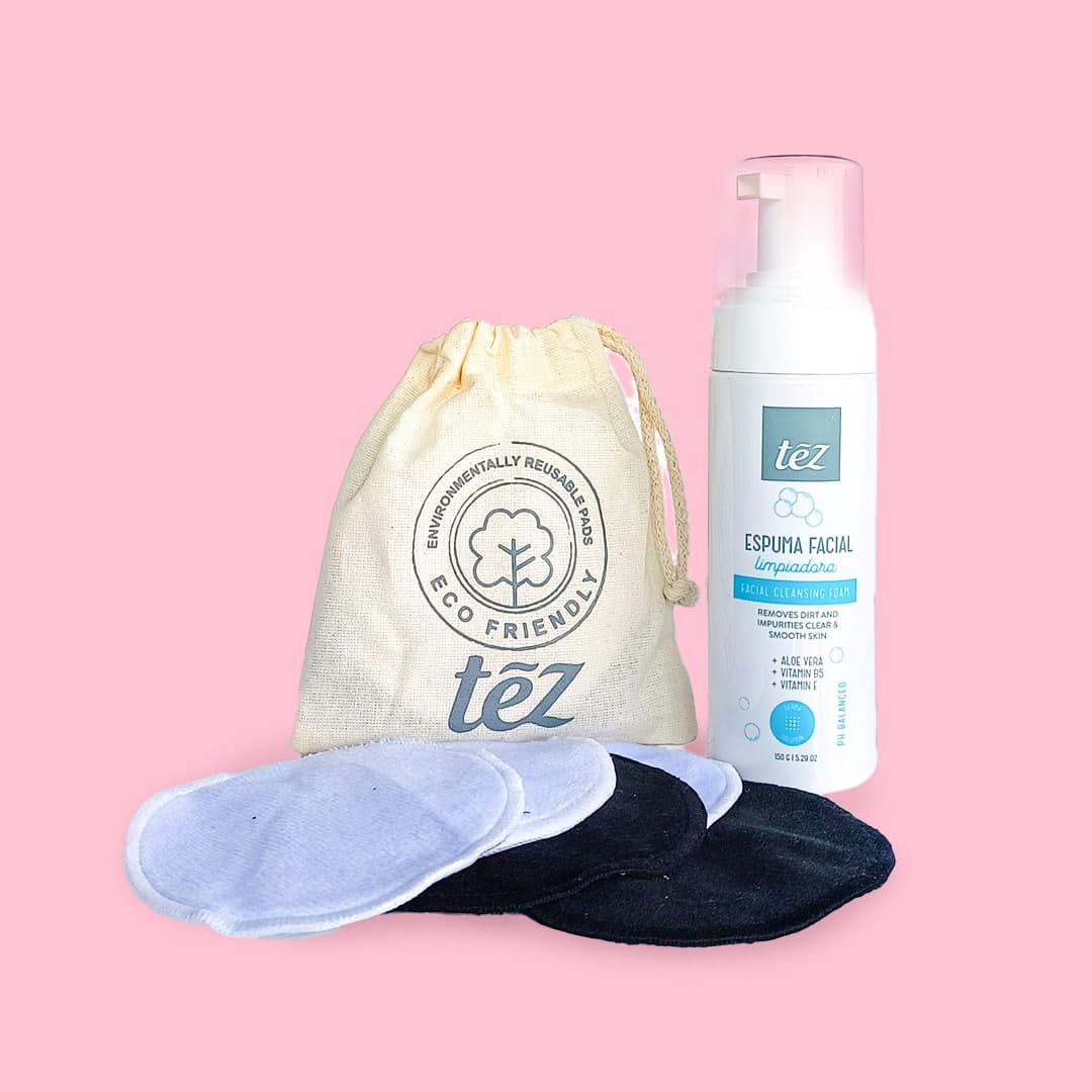 Espuma facial & pañitos reutilizables | Tez