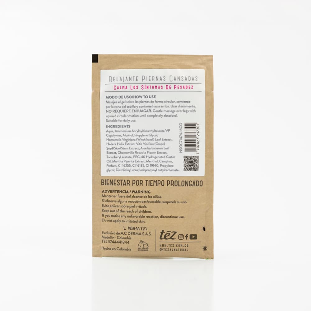 Relajante para Piernas Cansadas - Alivio Instantáneo y Frescura | Tez alternate