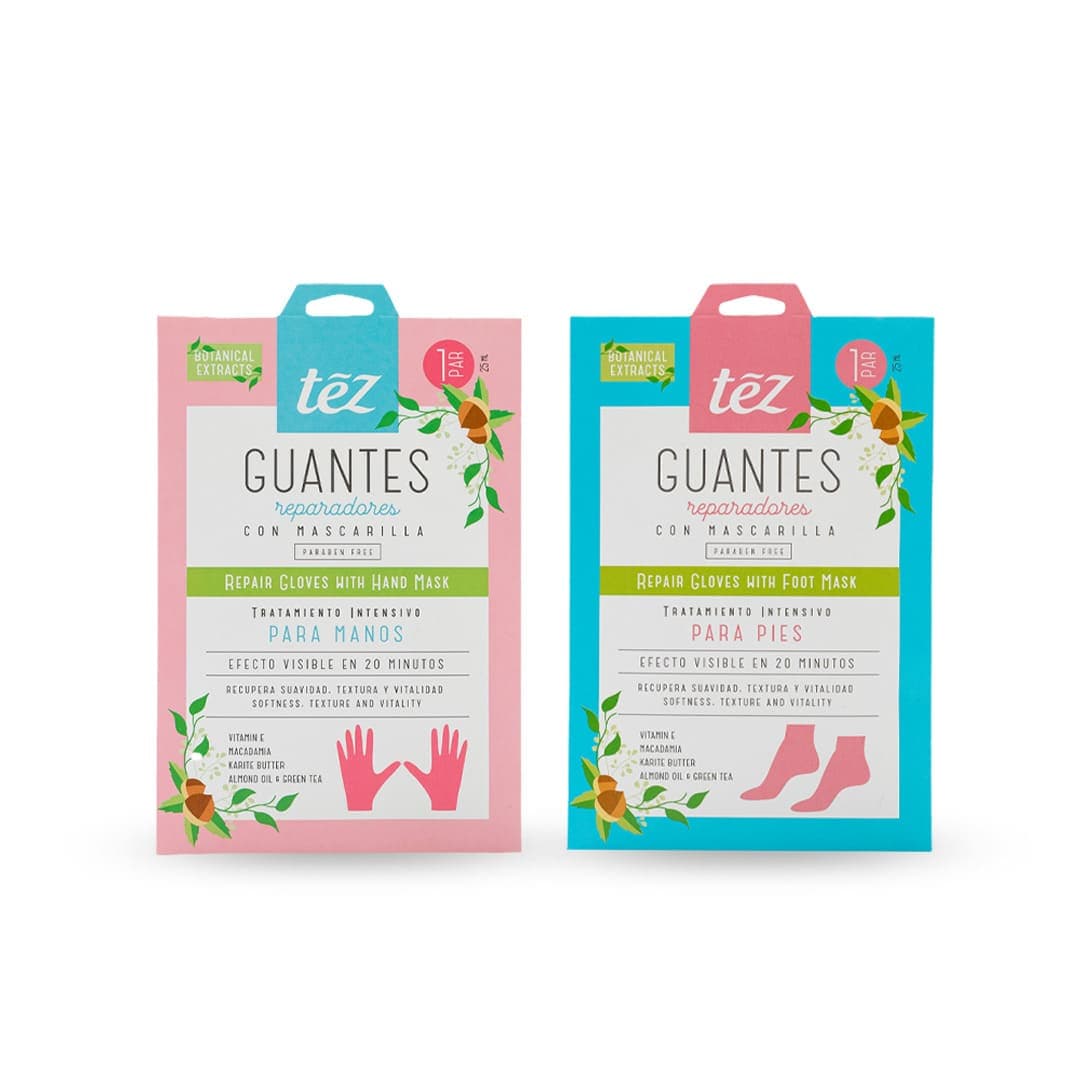 Dúo de Guantes Reparadores para Manos y Pies: Hidratación Intensiva y Suavidad Inmediata | Tez alternate